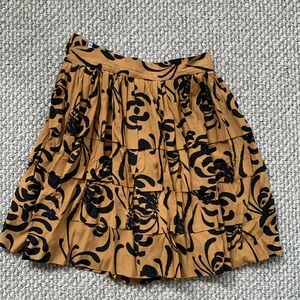 Anthro Calligraphy Strokes Skirt
